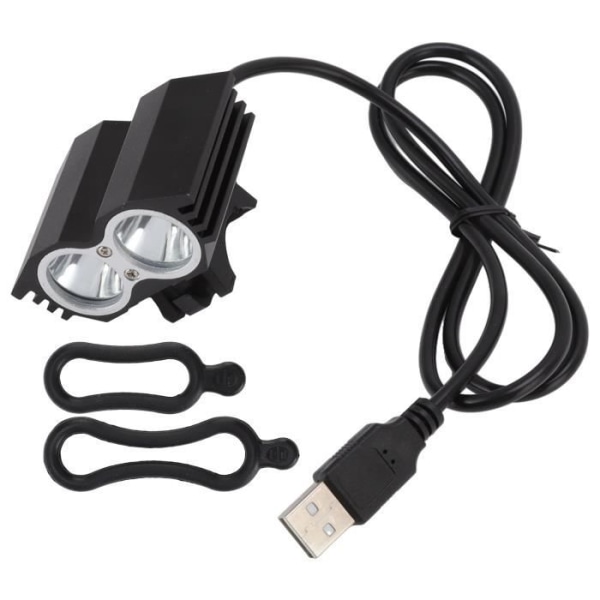 HURRISE USB uppladdningsbar cykel framljus LED cykelljus 2000LM starkt ljus mountainbike USB strålkastare utomhus nattcykel