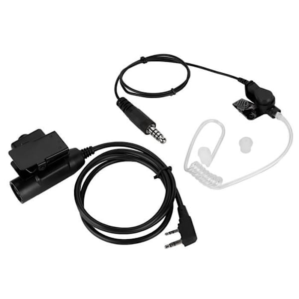 HURRISE Walkie Talkie Headset PTT K Head, U94 PTT NATO Walkie Talkie Headset, Air Duct Headset 90cm/3.5 ljud video