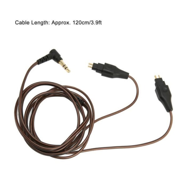 Fdit hörlursljudsladd Byte av hörlurskabel 3,5 mm OFC-kontakt Uppgraderingskabel för hörlurar för Sennheiser