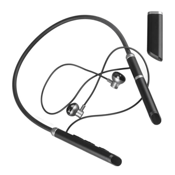 HURRISE hörlurar med tråd hals hörlurar, BT 5.3 hörlurar med mikrofon, stereo in-ear hörlurar videospelare