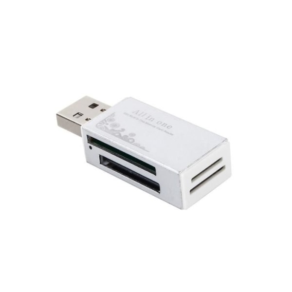 Sonew Silver USB 2.0 Card Reader Smart Card Reader Multi Memory Card Reader för Memory Stick Pro Duo Micro SD TF