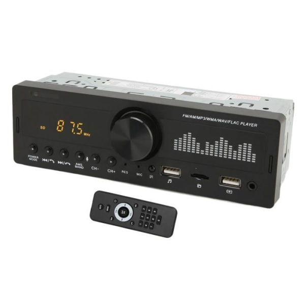 HURRISE FM-radio för bil Multimedia bilradio, bilradio, bilstereosystem med videofjärrkontroll