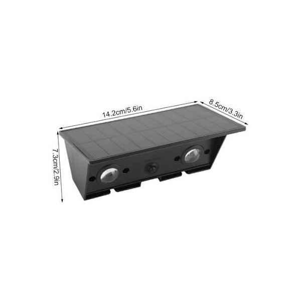 HURRISE Solar Wall Lights Up LED Solar Wall Lamps, Automatisk Switch to High Beacon Pool