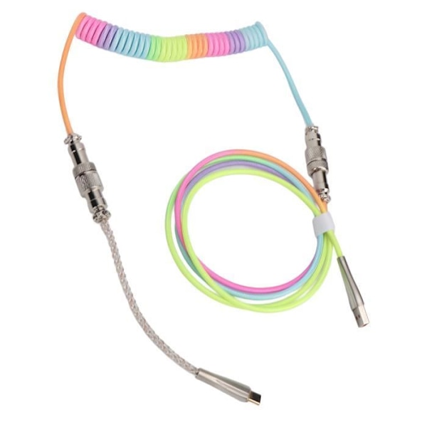HURRISE Spolat tangentbord Sladd Gaming Tangentbord Kabel Gradient Färg RGB Ljusande anpassat mekaniskt tangentbord