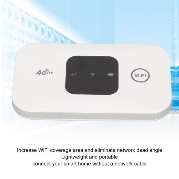 HURRISE 4G WiFi Router Bärbar Internet Hotspot 150Mbps High Speed SIM-kort 4G stark täckning SIM-kortrouter för