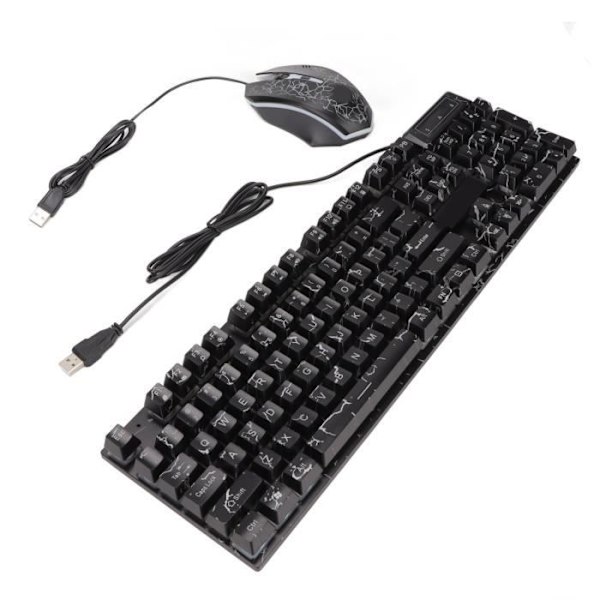 HURRISE USB Keyboard Mus Combo Mus Combo för USB-tangentbord, trådbunden optisk mus | datorns tangentbord