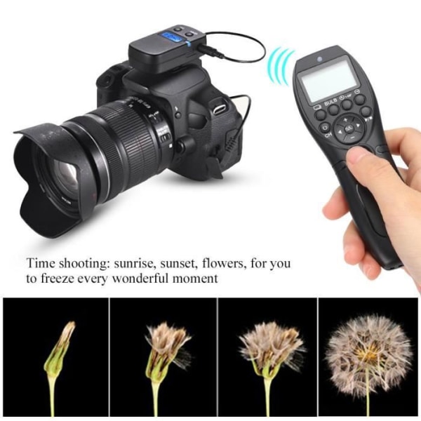 Trådlös kamera slutare fjärrkontroll, FSK 2.4G fjärrsystem med LCD-skärm för Nikon Z6 Z7 D7500 D750