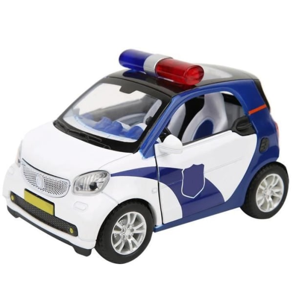 Pull Back Police Car - Lätt musiklegering - 3-dörrars modell - Julklapp för män och barn
