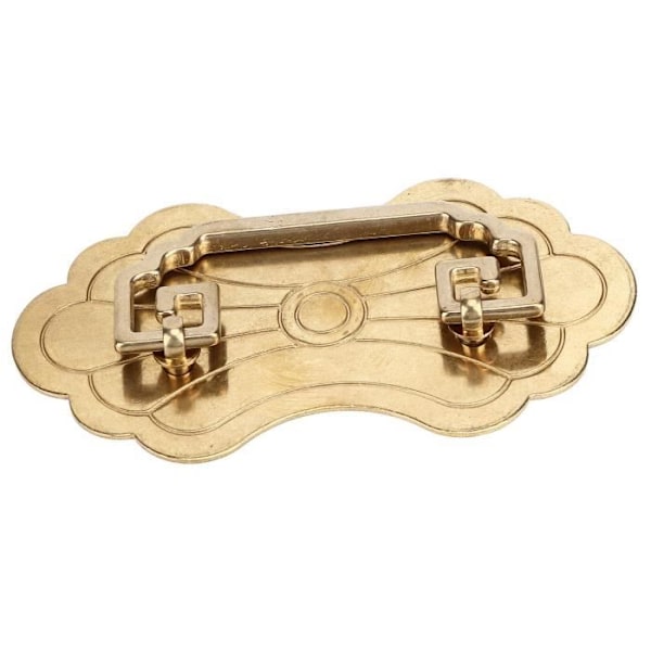 Hem Hårdvara Antikt lådhandtag 12,8 X 7 Cm Wealth Blossoms Vintage mässingslåda Handtag Mässing