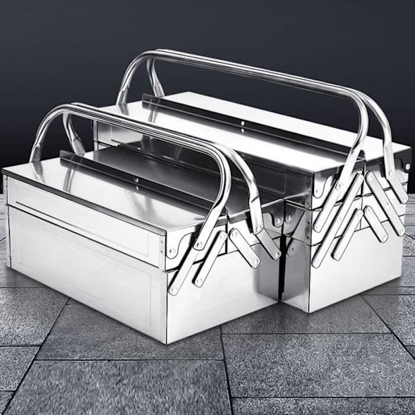 Cantilever Tool Box Organizer 3-lagers fällbar metall Cantilever Tool Box 5 fack (460)