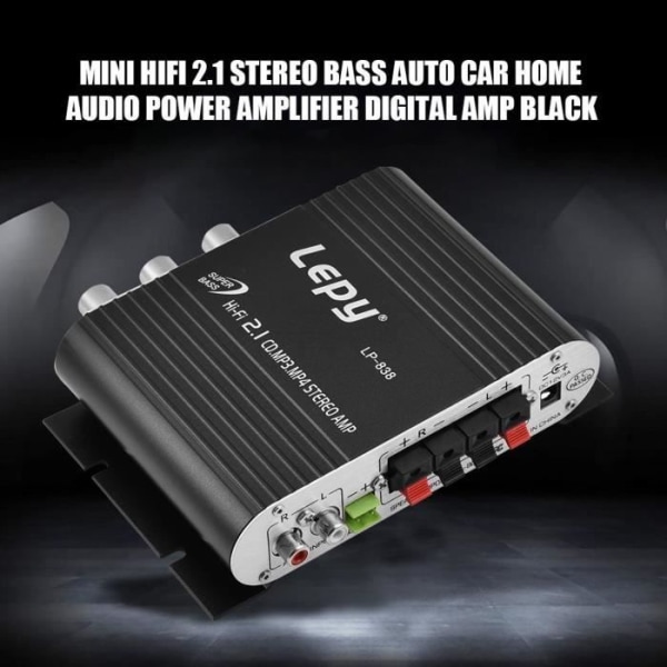 Mini HiFi 2.1 Stereo Home Audio Power Amplifier, Auto Black Home Audio Bas Amplifier-FUT