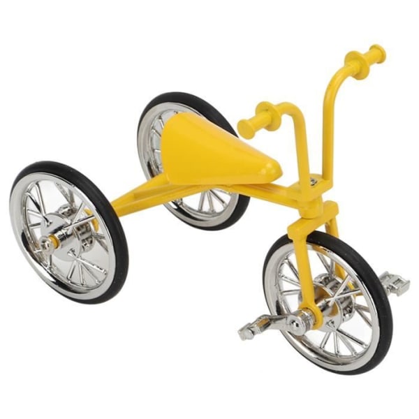 HURRISE Toy Trehjuling Prydnad Leksak Trehjuling 3D-modell Bil Avtagbar modell Trehjuling Prydnad Metall Gummi Cykel