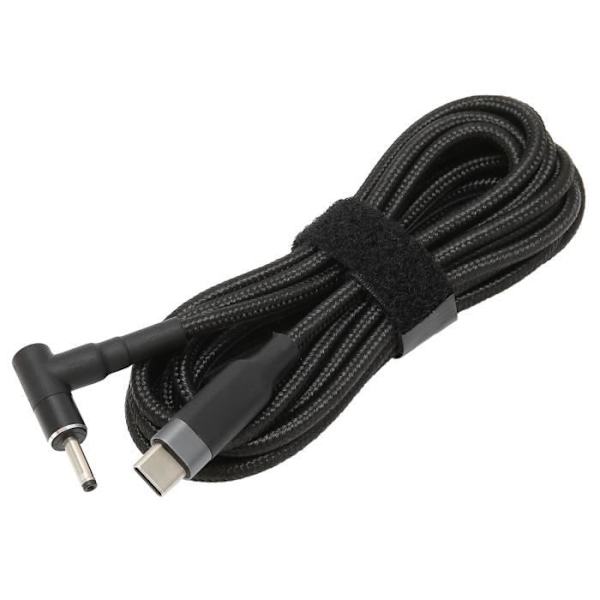 HURRISE Laddningskabel för bärbar dator - Typ C till DC 3,0x1,0 mm - Adapter för Acer/Iconia (1m)