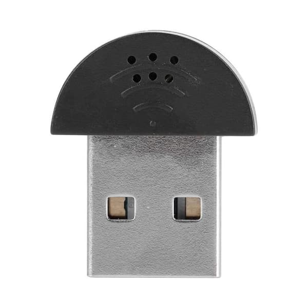 AIZ-Portabel USB Mini Studio Talmikrofon Ljudinspelning MIC Adapter För Dator PC Svart