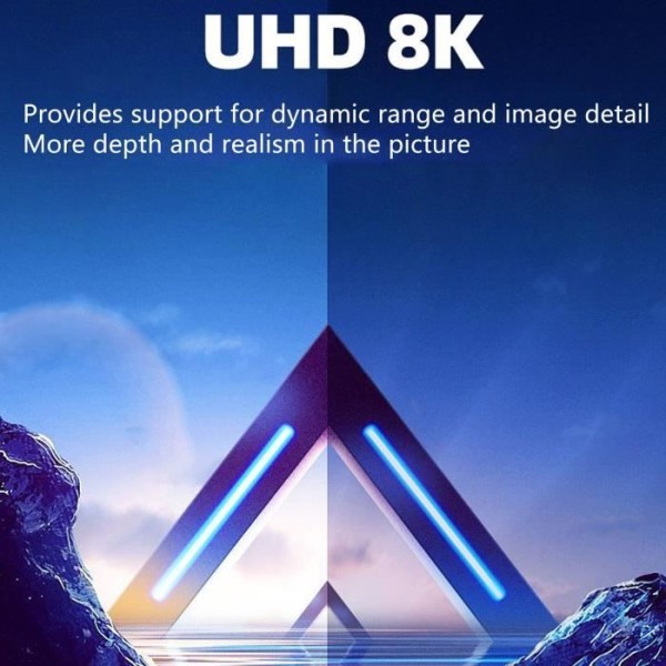 HURRISE HD Multimedia Interface Connector Mini till Adapter, 8K 60Hz 4K 120Hz Mini Sound Video Projector Connector