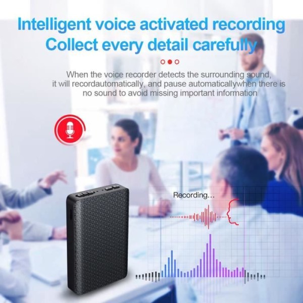 HURRISE Mini röstaktiverad inspelare Hög ljudadsorption Digital röstinspelare Neutral engelsk paket, 8GB