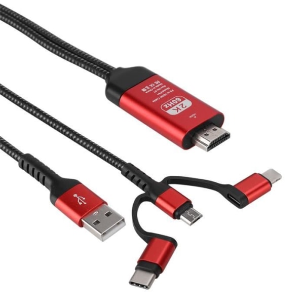 HDMI Converter, Plug and Play Portable Converter till HDMI-kabel, för iOS-telefon till typ C
