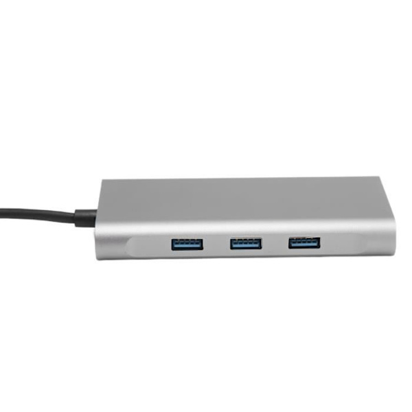 HURRISE 10 i 1 USB Hub 10 i 1 USB C Hub 1000M LAN Ethernet 4K HDTV VGA 100W PD Snabbladdning Audio USB Splitter