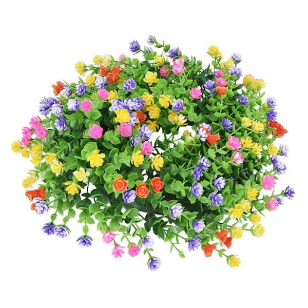 HURRISE Konstgjord Simulerad Blomsterkrans - Väggdekor för vardagsrum, ytterdörr, foajé, sovrum, fest