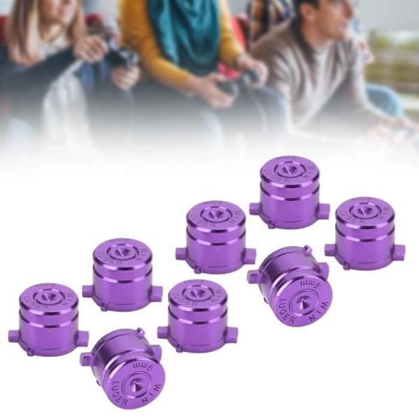 HURRISE Funktion Assist-knapp 2 set Aluminiumlegering Funktion Assist-knapp Videospel Lila