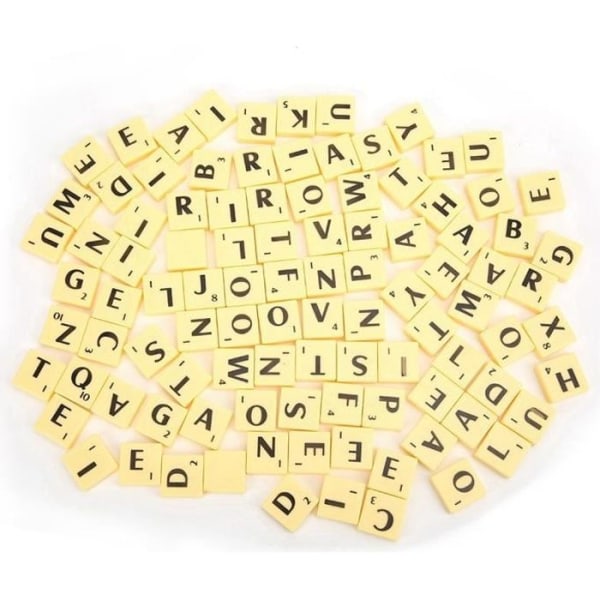♥Eiffel Plast Scrabble Plattor, Alfabet Bokstäver Siffror Hantverk Smycken Att göra Interaktiv present Pedagogisk leksak för