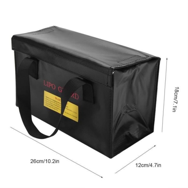 Explosionssäker batteriväska Lipo Safe Bag Laddningsutrymme förvaringsväska (svart)
