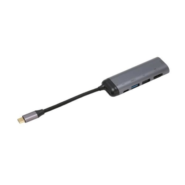 HURRISE USB C Hub 6 i 1 USB C HUB, 6 i 1 USB C-adapterdongel med 4K60HZ, VGA, USB3.1, 100W datordator