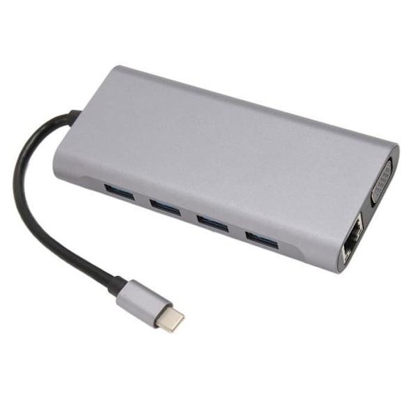 HURRISE 11 i 1 USB C Hub, VGA RJ45 Ethernet 4xUSB3.0, PD100W