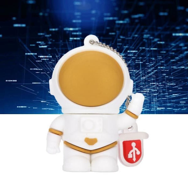 HURRISE USB-minne Snabb hastighet 16GB 32GB 64GB 128GB Intern dator USB2.0-gränssnitt Waving Astronaut 32GB