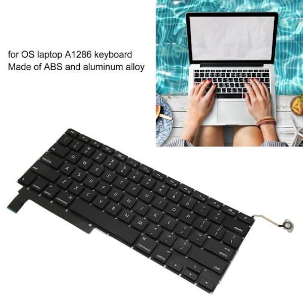 Ersättande tangentbord för bärbar dator Lätt och hållbart A1286 bärbar tangentbord, byte av tangentbord