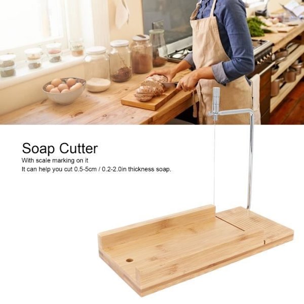 Easy Clean trätvålskärare ostskärare med skala för