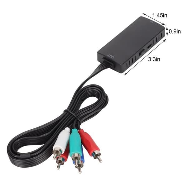 HURRISE HD Multimedia Interface Converter till YPbPr Male HD Multimedia Interface to Component Converter