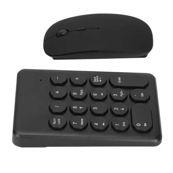 HURRISE Trådbunden numerisk tangentbord Trådbunden numerisk tangentbord med mus, ergonomisk 2,4 GHz numerisk tangentbord med tangentbordsdator