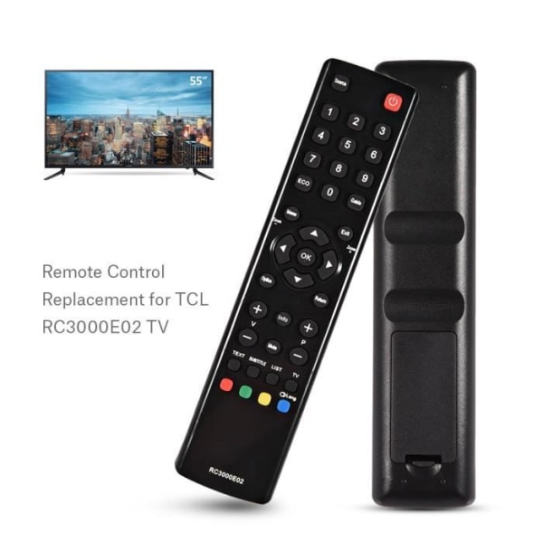 Ersättningsfjärrkontroll för TCL RC3000E02-XIU TV