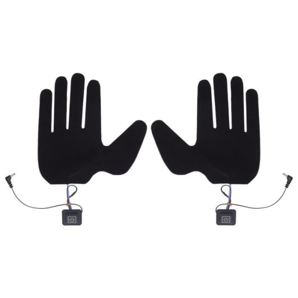 HURRISE uppvärmd handskduk 2 delar elektriska uppvärmda handskunderlag 5 fingrar uppvärmningslakan med 3