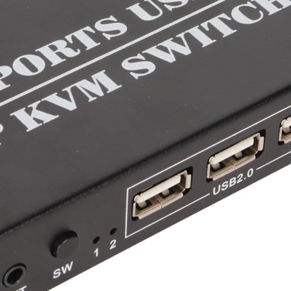 HURRISE 2 Port KVM Switch 2 Port DisplayPort KVM Switch 4K 60Hz KVM Switch Plug Datortillbehör EU Plug
