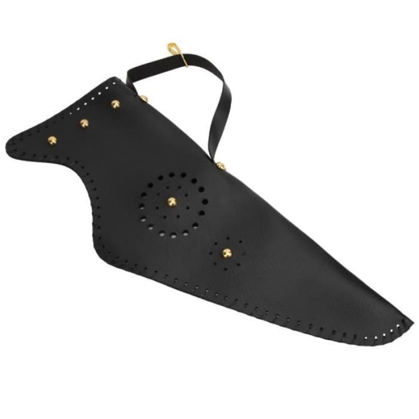Vintage traditionell svart läderbågskytteväska Handgjord utomhusskyttetillbehör-QIW
