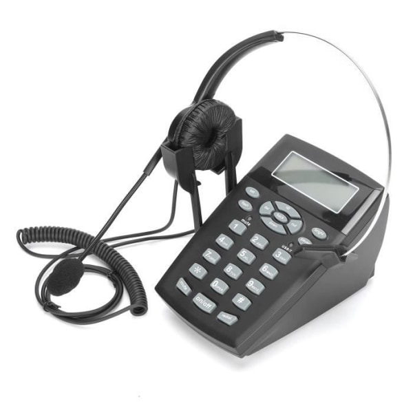 HURRISE HT810 sladdtelefon med headset Kabeltelefon med headset, sladdtelefon för Call Center GPS-telefon