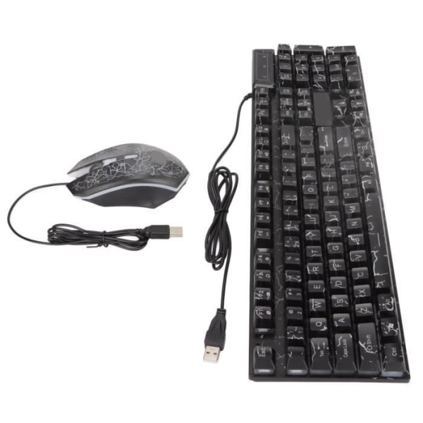HURRISE USB Keyboard Mus Combo Mus Combo för USB-tangentbord, trådbunden optisk mus | datorns tangentbord