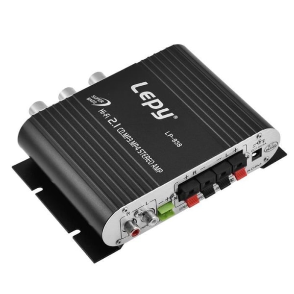 Mini HiFi 2.1 Stereo Home Audio Power Amplifier, Auto Black Home Audio Bas Amplifier-FUT