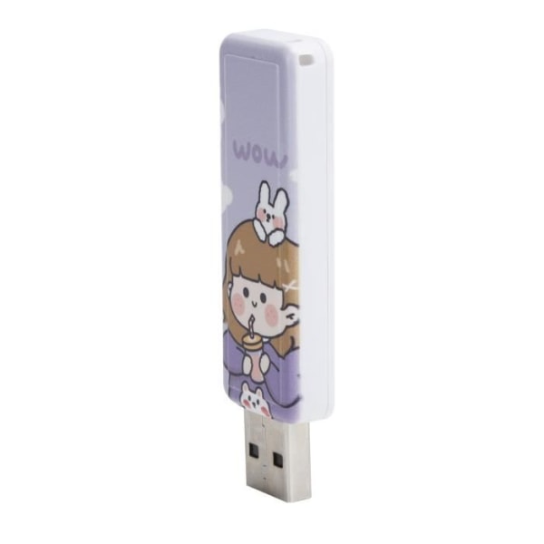 HURRISE Mini U Disk Portable Cartoon Girl Mönster Push-pull Typ USB2.0 Flash Drive Memory (128GB)