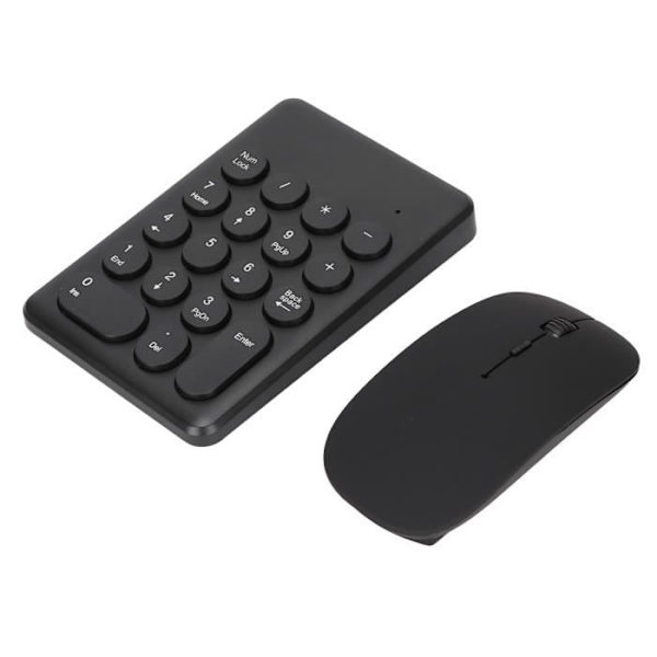 HURRISE Trådbunden numerisk tangentbord Trådbunden numerisk tangentbord med mus, ergonomisk 2,4 GHz numerisk tangentbord med tangentbordsdator
