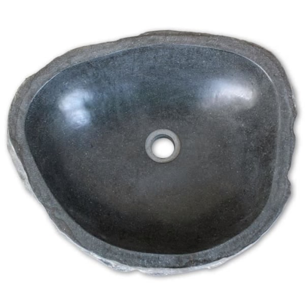 CEN Oval River Stone Diskbänk 30-37) x (25-30) x 12 cm