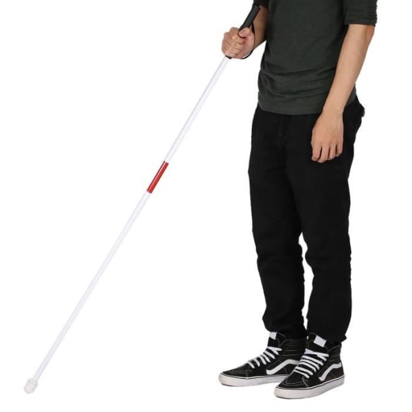 Folding Blind Cane Reflexive Red Folding Walking Stick Aluminiumlegering Vikbar käpp för människor