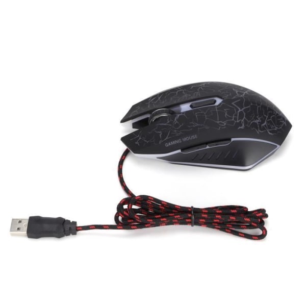 HURRISE Gamer Mouse Gaming Mus Kabelansluten USB-port Ergonomisk 3200 DPI Justerbar RGB optisk datortangentbord