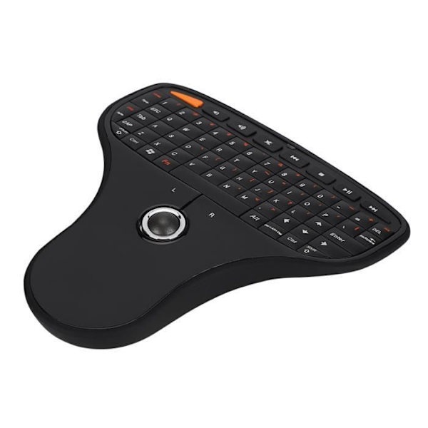 HURRISE N5901 QWERTY Trackball 2 Tangentbord Minitangentbord, QWERTY Trackball 2.4G tangentbord Mini trådlöst USB datortangentbord