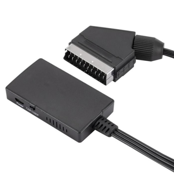 HURRISE SCART till 1080p kompatibel omvandlaradapter med kabel. Plug and play, stöder olika TV-format och