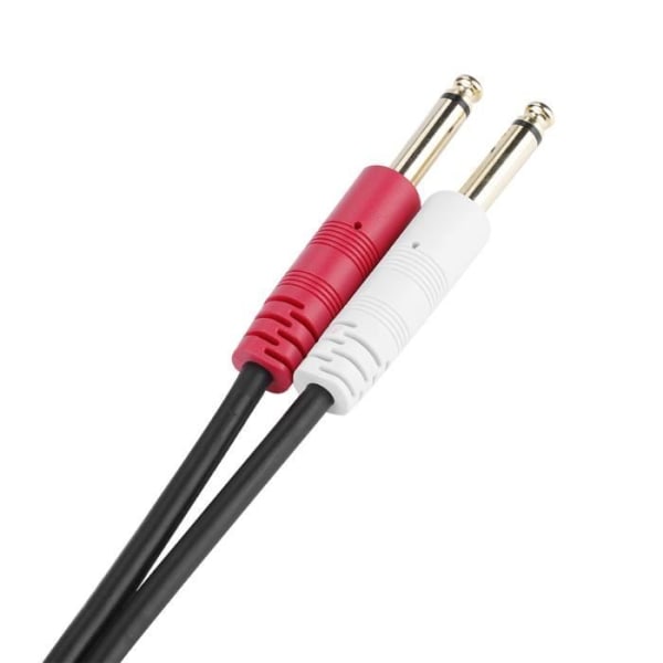 HURRISE Ljudkabel Dual Color 6,35 till RCA 6,35 mm Audio Connector Kabel 1/4'' Jack Plug för KTV (2m)