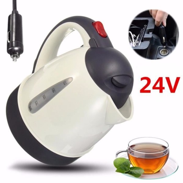 NEUFU 1000ml Bil Elektrisk Uppvärmd Vattenkokare Med Laddare Pr Vatten Kaffe Te 24V Typ-2