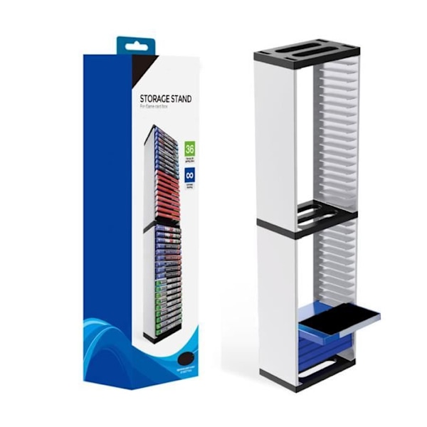 HURRISE Double Storage för PS5 Double Video Game Storage Hållbar Store 36 spelskivor Video Pack Hylla